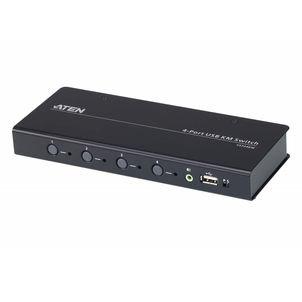 Aten KM Switch 4 Port USB Boundless Switching w/ Audio, Cables Included, Daisy Chain Up to 2 (8 Computers Total) Aten KM Switch 4 Port USB Boundless Switching w/ Audio, Cables Included, Daisy Chain Up to 2 (8 Computers Total)
